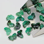 Load image into Gallery viewer, Natural Emerald Butterfly Shape Carving Beads, Emerald Hand carved Butterfly Briolette's, Emerald Gemstone jewelry Making Charms,12X7 mm