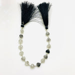 Load image into Gallery viewer, 5,6,7,8,9,10 Pcs 100% Natural Black Rutile Heart Shape Faceted Briolettes, hand carved Faceted Gemstone, loose Gemstone For Jewellery 8 mm
