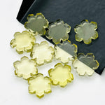 Load image into Gallery viewer, Beautiful Lemon Quartz Flower Shape Beads, 11 MM Lemon Quartz Carved Gemstone, Hexagon Shape Hand Carved Beads, Jewelry & Craft Making Charm