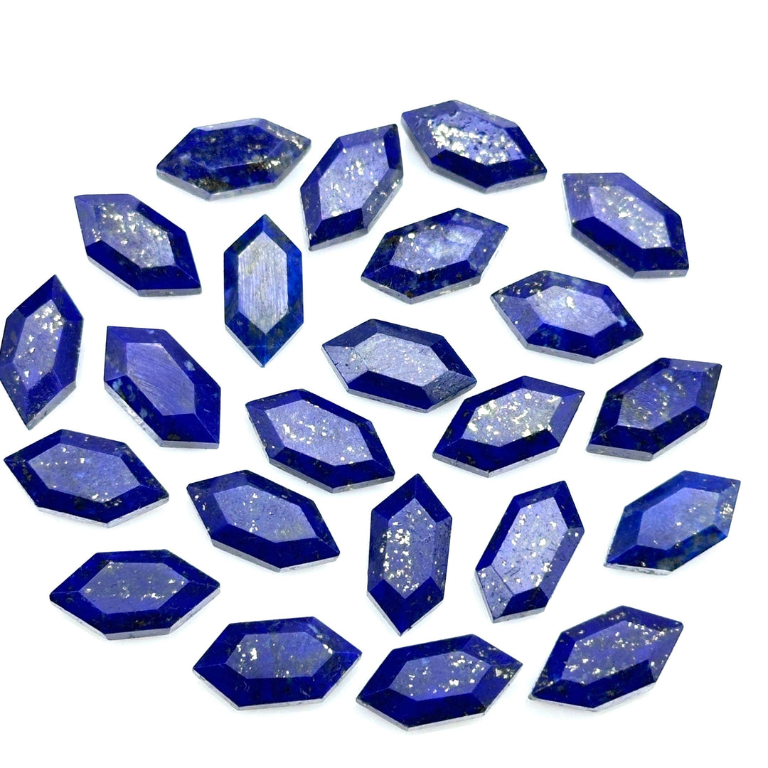 Lapis Lazuli Hexagon Shape Gemstone Beads, New Fancy Shape Charms For Jewelry, 7X14 Geometrical Gemstone Beads, Wholesale Carving Beads