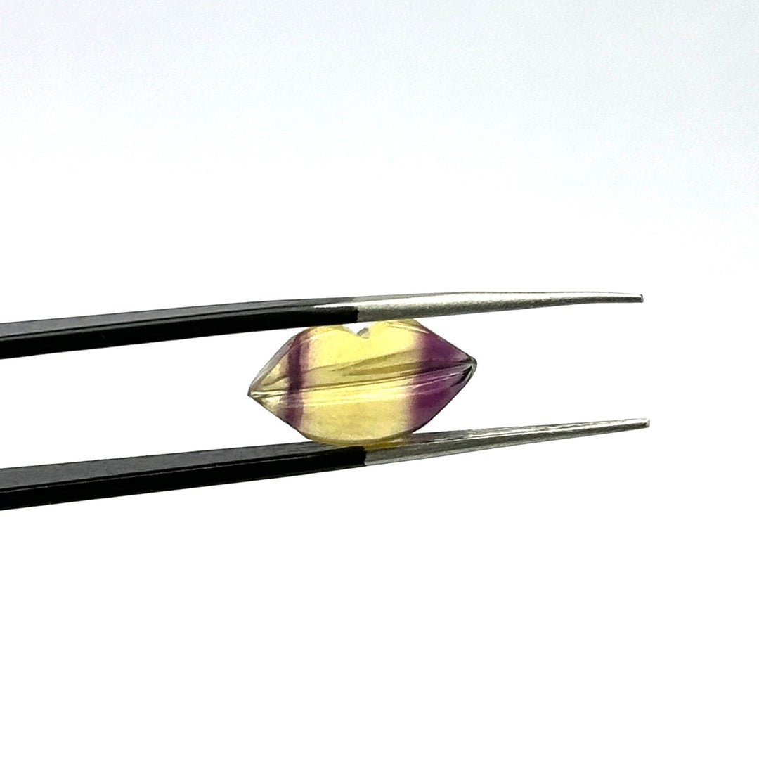 Beautiful Natural Multi Fluorite Lips Shape Beads, Hand Carved Lips Shape Gemstone Beads, Lips Shape Gemstone Charm, 14X8 MM, Briolette Bead