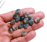 Load image into Gallery viewer, Natural Moss Agate Heart Shape Beads, Tree Agate Heart Shape Smooth Gemstone Beads, Loose Wholesale Heart Charm Beads, 10 MM