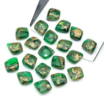 Load image into Gallery viewer, Mohave Green Copper Turquoise Leaf Shape Beads, Turquoise Faceted Leaf Briolette's, Jewelry Making Green Leaves  10X12 mm, Carving Beads