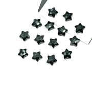 AAA Black Onyx Star Shape Briolette's, Natural Black Onyx Faceted Carved Star Shape Beads, Loose Star Gemstone, Star Carvings 8 MM