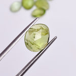 Load image into Gallery viewer, 2 Afghan Peridot Gemstones: Freeform Faceted Rosecut (6X7 7X11 mm)