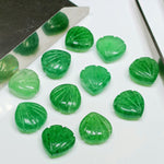 Load image into Gallery viewer, Natural Green Strawberry Shell Shape Beads, 12 MM Hand Carved Sea Shell Beads For Jewelry Making, Shell Gemstone Charms, Green Shell Charms