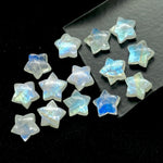 Load image into Gallery viewer, Rainbow Moonstone Star Beads: AAA Briolette Charms, 10mm