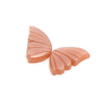 Load image into Gallery viewer, Natural Peach Moonstone Hand Carved Butterfly Wings Shape Stone, Loose Butterfly Wings for Jewelry Making, 15X25 MM