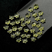 Cute Natural Lemon Quartz Stars Briolette, AAA Lemon Quartz Star Shape Beads, 6 MM Star Shape Gemstone for Jewlery, 6 Sides Carved Star