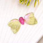 Load image into Gallery viewer, Carved Tourmaline Butterfly Beads: AAA Grade, 16-10mm Loose Gemstones