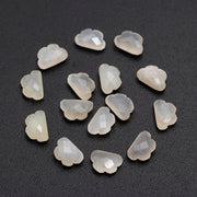 Natural White Moonstone Clouds Shape Beads, AAA Moonstone Faceted Cloud Shape Beads, Carved Cloud Charms, 12 MM, Loose Carved Briolettes