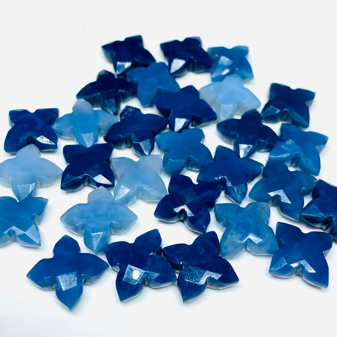2,3,4,5 Pcs Natural Blue Opal Hand Carved Flower Shape, Carved Flower Shape Gemstone For Jewellery, Flower Shape Gemstone, 12 mm