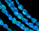 Load image into Gallery viewer, Blue Ethiopian Opal Tumble Shape Beads, Multi Fire Blue Ethiopian Opal Nuggets Shape Beads, 5-7 MM, 6-9 MM, 6 Inch Strand