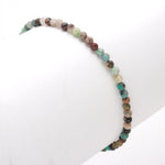 Load image into Gallery viewer, Dainty Chrysocolla Beaded Bracelet, Faceted Round Beads Bracelet, Gift for Her, 3 MM Beads Bracelet, 925 Silver Bracelet for Her
