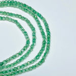 Load image into Gallery viewer, Green Strawberry Gemstone Beads: 3mm Faceted Box Shape, 6" Strand