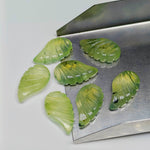 Load image into Gallery viewer, Hand Carved Prehnite Gemstone: Fancy Jewelry Making (18X10 mm)