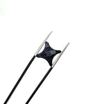 Load image into Gallery viewer, Black Sunstone Ninja Star Beads: Faceted Gemstone Carvings (11x15 mm)