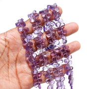 Natural Amethyst Pear Shape Beads, Purple Amethyst Smooth Pear Side Drill Beads for Jewelry Making, 7 Inch, 8-9 MM
