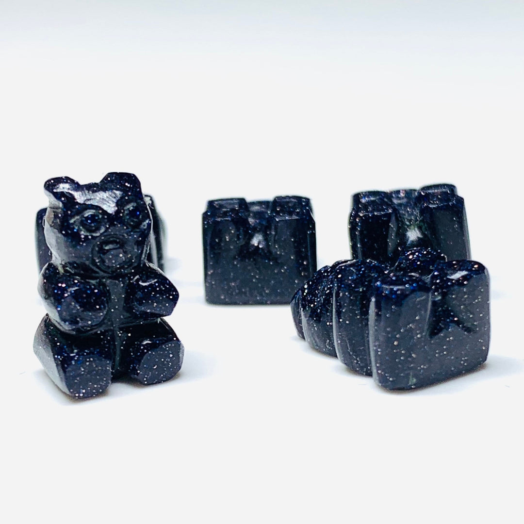 Black Sunstone Hand Carved Teddy Shape Beads, Sunstone Teddy Shape Carving Loose Gemstone Beads for Jewlery, Sunstone Gemstone Bead, 12X8 MM