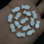 Load image into Gallery viewer, Mother Of Pearl Fish Charm Beads, Fancy Fish Shape Carved Gemstone, 7X14 MM Loose Gemstone Fishes For Jewelry, White Pearl Fish Carving
