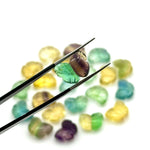 Load image into Gallery viewer, Cute Rainbow Fluorite Butterfly Shape Beads, Hand Carved Multi Fluorite Butterfly Briolettes, Gemstone Charms for Jewelry Making, 13 MM