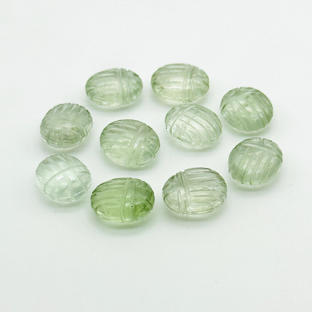 Natural Green Amethyst Scarab Shape Briolette, Amethyst Sracab Carving Beads, Beetle Shape Hand Carved Stones, 12 MM, Insect & Scarab Charm
