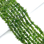 Load image into Gallery viewer, AAA Chrome Diopside Uncut Beads Strand, Chrome Diopside Chips Beads for Jewelry Making, 16" Inch Green Uncut Chip Beads, Freeform Uncuts