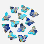 Load image into Gallery viewer, Beautiful Mohave Copper Turquoise Butterfly Shape Beads, Sky Blue &amp; Dark Blue Faceted Butterfly Gemstone, Blue Turquoise Carvings 14x10 MM