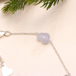 Load image into Gallery viewer, AAA Lace Agate Heart Shape Beads Bracelet, Lace Agate Heart Beads Bracelet, Women's Gift Chain Bracelet, 925 Silver Bracelet/Anklets