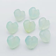 2,3,4,5,6 Pcs Natural Aquamarine Heart Shape Carving, Hand Carved Gemstone, Heart Shape Gemstone, Carved Gemstone, 10 mm
