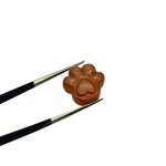 Load image into Gallery viewer, Natural Peach Moonstone Dog Paw Carving, AAA+ Quality Gemstone Paw Carving, 13 MM Little Paw Charm, Gift For Dog Lover, Dog Pendant For Gift