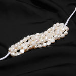 Load image into Gallery viewer, Natural Freshwater Oval Pearl Beads, AAA White Rice Pearls, High Lustre Pearl for Necklace Making, 10-11 MM Genuine Pearls, 5 Inch Strand
