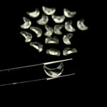 Load image into Gallery viewer, AAA Green Amethyst Carved Moon Shape Briolette's, Green Amethyst Faceted Moon Shape Gemstone Beads, Hand Carved Moon Beads, Moon Charms 12MM