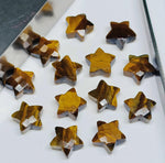 Load image into Gallery viewer, Natural Tiger Eye Faceted Star Shape Briolettes, Hand Carved Star Shape Beads, Loose Star Shape Gemstone for Jewelry, 10 MM Star Charms
