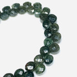 Load image into Gallery viewer, AAA Quality Natural Black Sunstone Faceted Heart Shape Beads, 7" Heart Shape Gemstone Beads, Heart Shape Briolette's For Jewelry, 5X6 MM