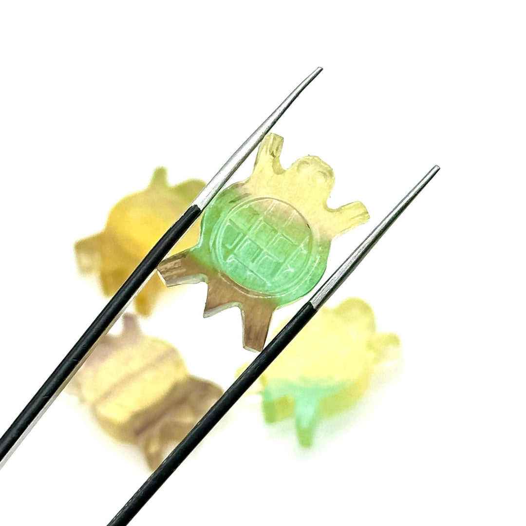 Natural Multi Fluorite Turtle Shape Carving, AAA Fluorite Turtle Shape Gemstone, 16 MM Loose Gemstones, Harmony in Stone, Healing Stone