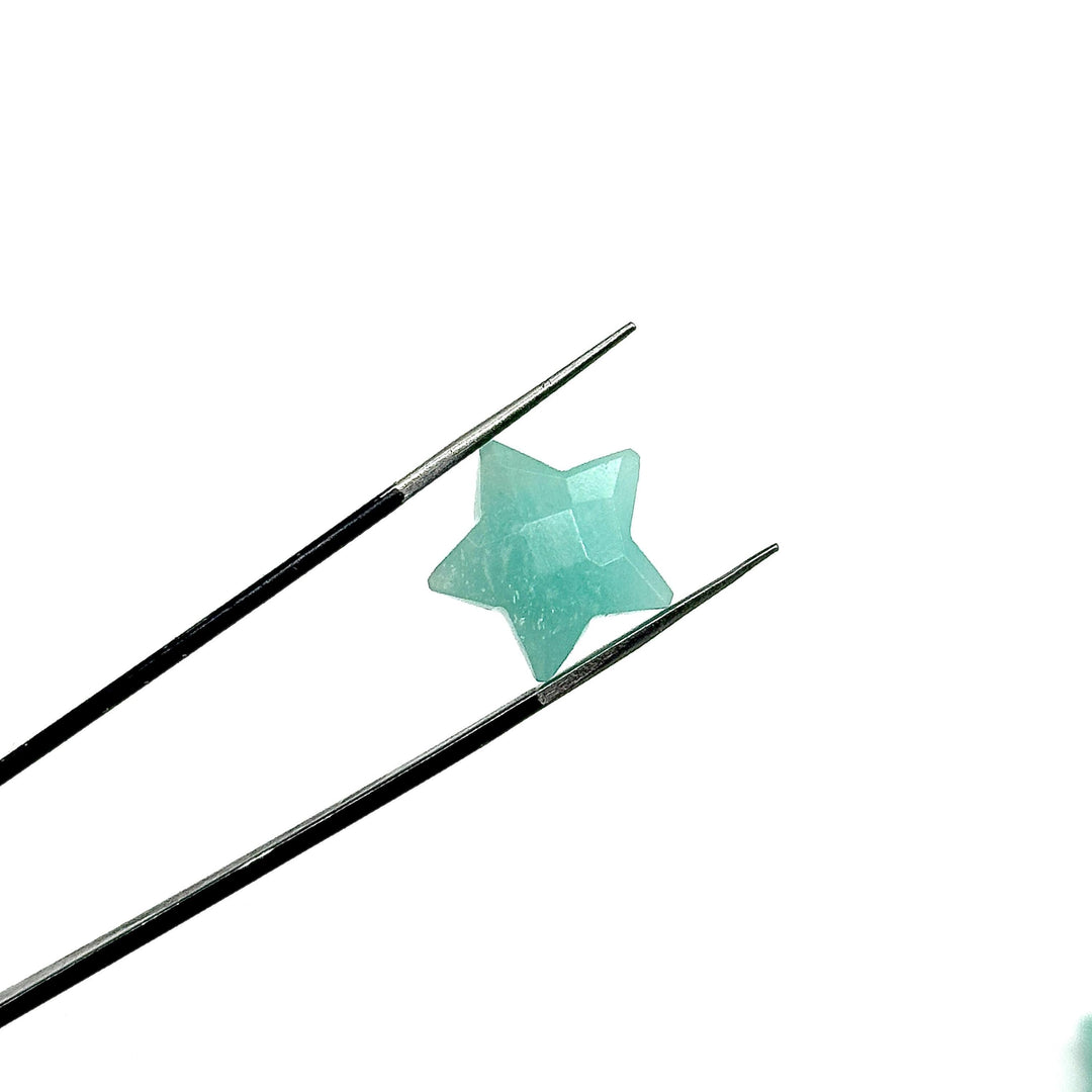 Natural Amazonite Star Shape Briolettes, AAA Amazonite Star Beads, Hand Carved Star for Crafts and Jewelry, Star Shape Charms, 15 MM