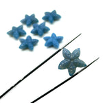 Load image into Gallery viewer, Blue Opal Star Fish Shape Beads, Carved Blue Opal Star Fish Shape Gemstones, Star Fish Carvings, Rare Findings, 20 MM, Marine Sea Fishes