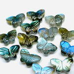 Load image into Gallery viewer, Hand Carved Labradorite Butterfly: Gemstone Jewelry Making (12X7 mm)