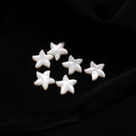 Load image into Gallery viewer, Carved Mother of Pearl Starfish Beads, Luster White Pearl Carvings 15mm