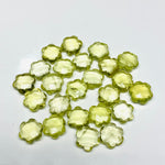 Load image into Gallery viewer, 2,3,4,5 Pcs Natural Lemon Quartz Hand Carved Flower Shape, Carved Flower Shape Gemstone For Jewellery, Flower Shape Gemstone, 10 mm