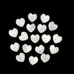 Load image into Gallery viewer, White Moonstone Heart Shape Briolettes, Natural White Moonstone Faceted Heart Shape Beads, Loose Gemstone, 8 MM Heart Charms for Jewelry