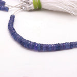 Load image into Gallery viewer, Natural Tanzanite Faceted Tyee Beads, 4 inch Purple Tanzanite Rondelle Beads, Tanzanite Gemstone Wholesale Heishi Beads For Jewelry, 5-7 MM