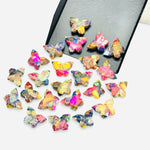 Load image into Gallery viewer, Multi Colorful Mohave Turquoise Butterfly Beads, Faceted Butterfly Gemstone, Rainbow Color Oyster Turquoise Carving Loose Beads 14x10 MM