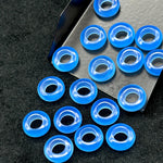 Load image into Gallery viewer, Blue Chalcedony Donut Shape Gemstones, Blue Chalcedony Donut Carving, Healing Gemstone Beads, 12 mm Smooth Donut Beads, Gemstone Rings