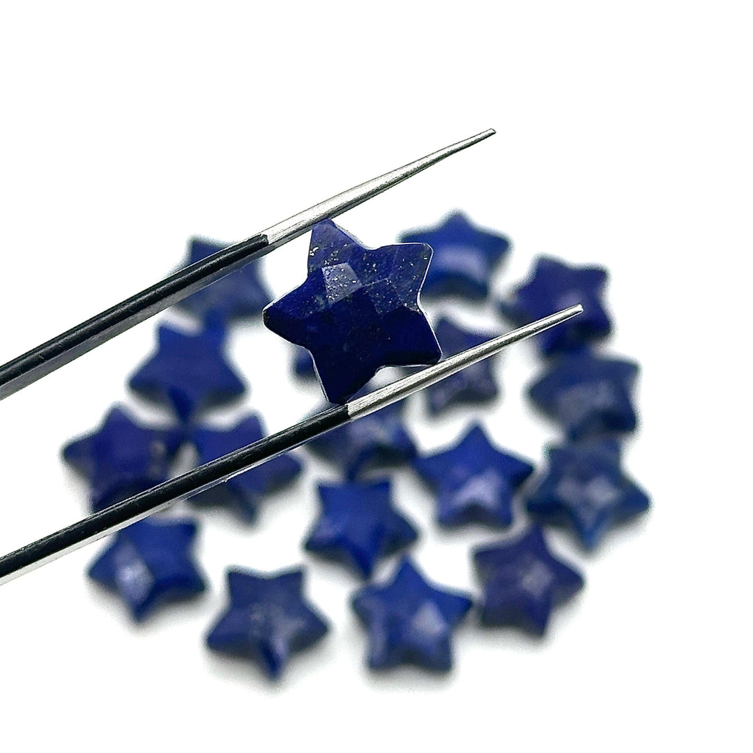 Lapis Lazuli Star Shape Briolettes, Natural Lapis Lazuli Faceted Star Charms, Wholesale Loose Beads for Jewelry, 12 MM, Hand Carved Beads