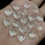 Load image into Gallery viewer, AAA Crystal Quartz Heart Shape Beads, Clear Quartz Hand Carved Heart Charms for Jewelry Making, Faceted Heart Shape Briolette's, 13 MM