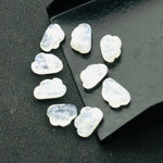 Load image into Gallery viewer, 2,3,4,5 pcs Natural Rainbow Moonstone Cloud Shape Smooth Carved Gemstone Jewlery Making, Loose Gemstone, Smooth Gemstone 10X7mm