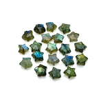 Load image into Gallery viewer, AAA Flashy Labradorite Star Shape Briolette's, Natural Labradorite Star Gemstone Beads, Faceted Labradorite Star Beads, Mini Charms 8 MM