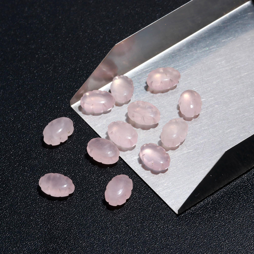 Natural Rose Quartz Clouds Shape Beads, AAA Rose Quarz Smooth Cloud Shape Beads, Hand Carved Charms, 12 MM, Loose Carved Briolettes